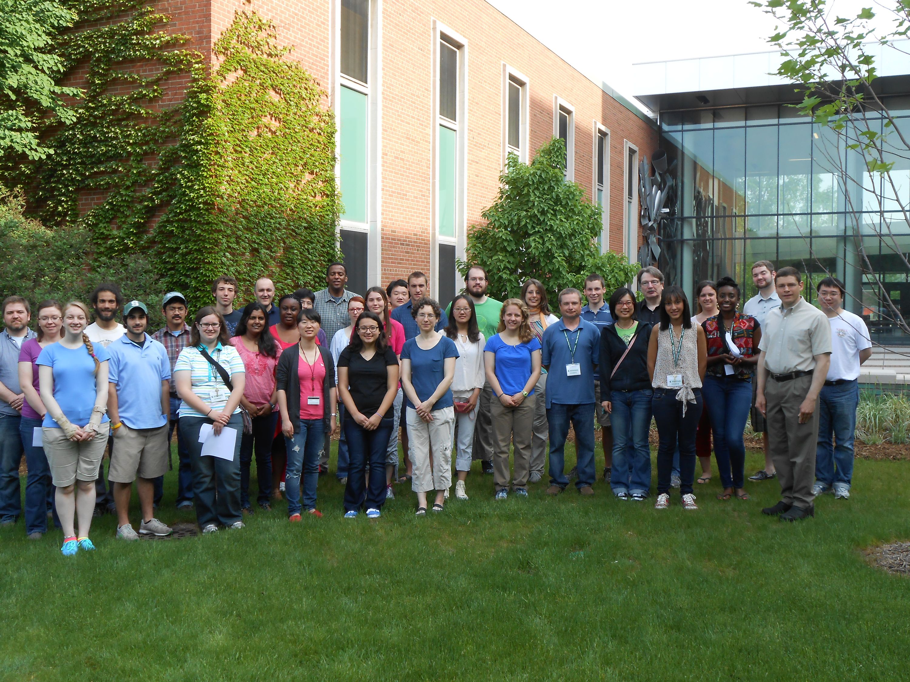 2013 participants and mentors on the first day of the program